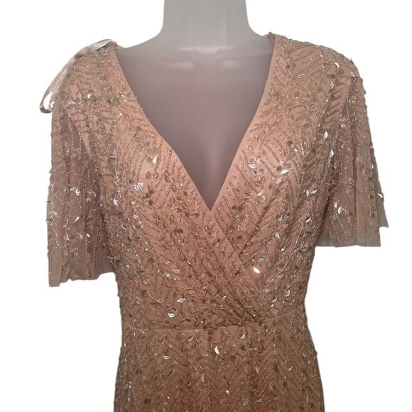 Mac Duggal 35109 Nude Beaded Gown Size 12 NWT $698 Formal Evening Dress - Picture 5 of 7